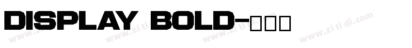 Display Bold字体转换 Display Bold字体转换